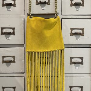 anomisa yellow suede pouch
