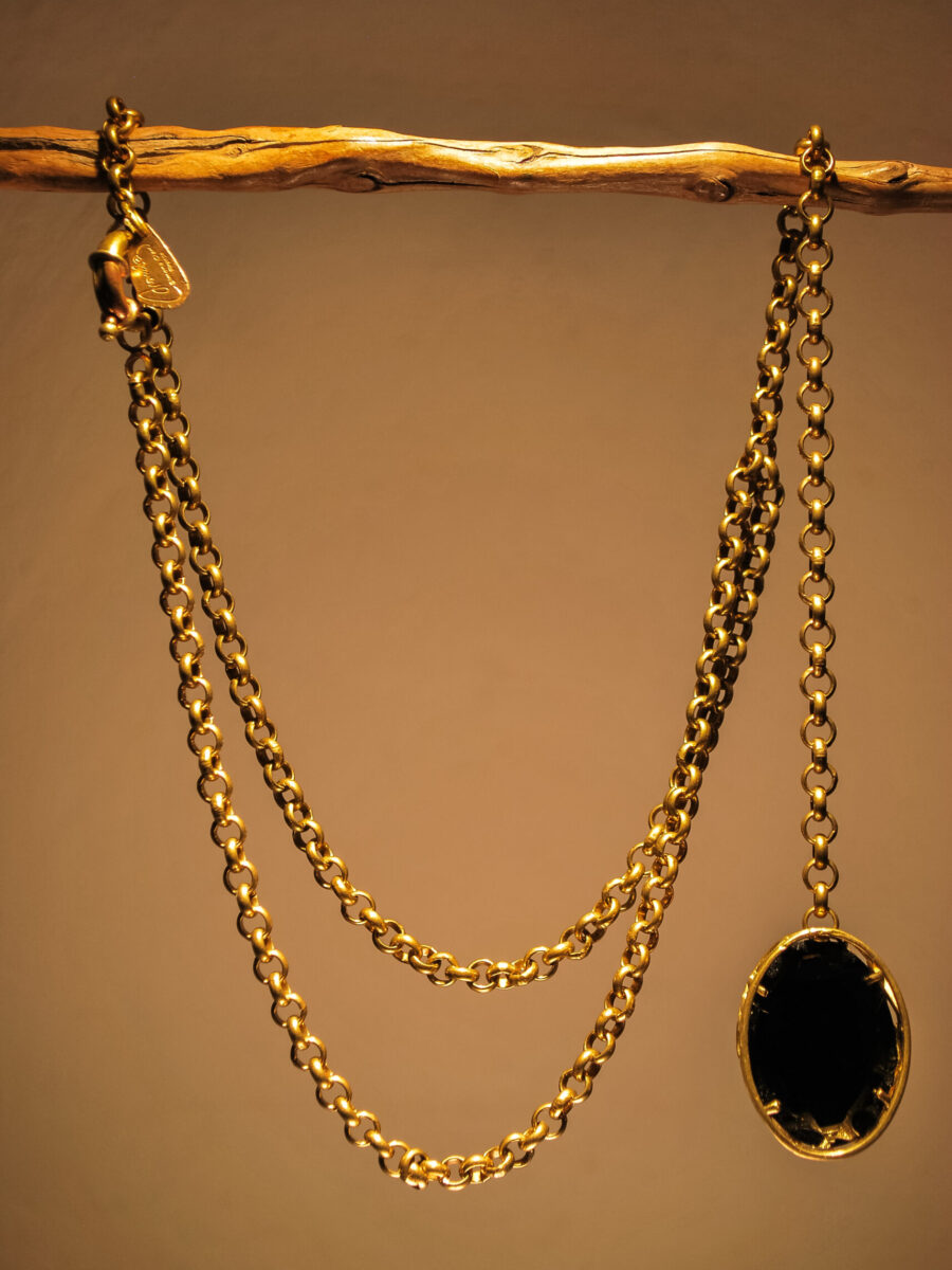 Choker lungo nero