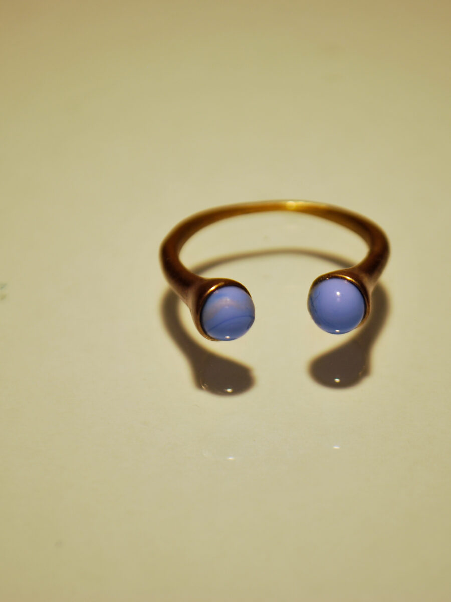 Blue Bronze Open Ring